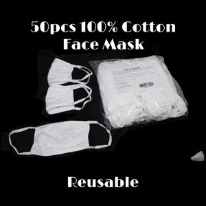 50pcs Reusable Face Mask 100 percent Cotton
